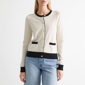 &OTHER STORIES 100% Wool Cream and Black Cardigan